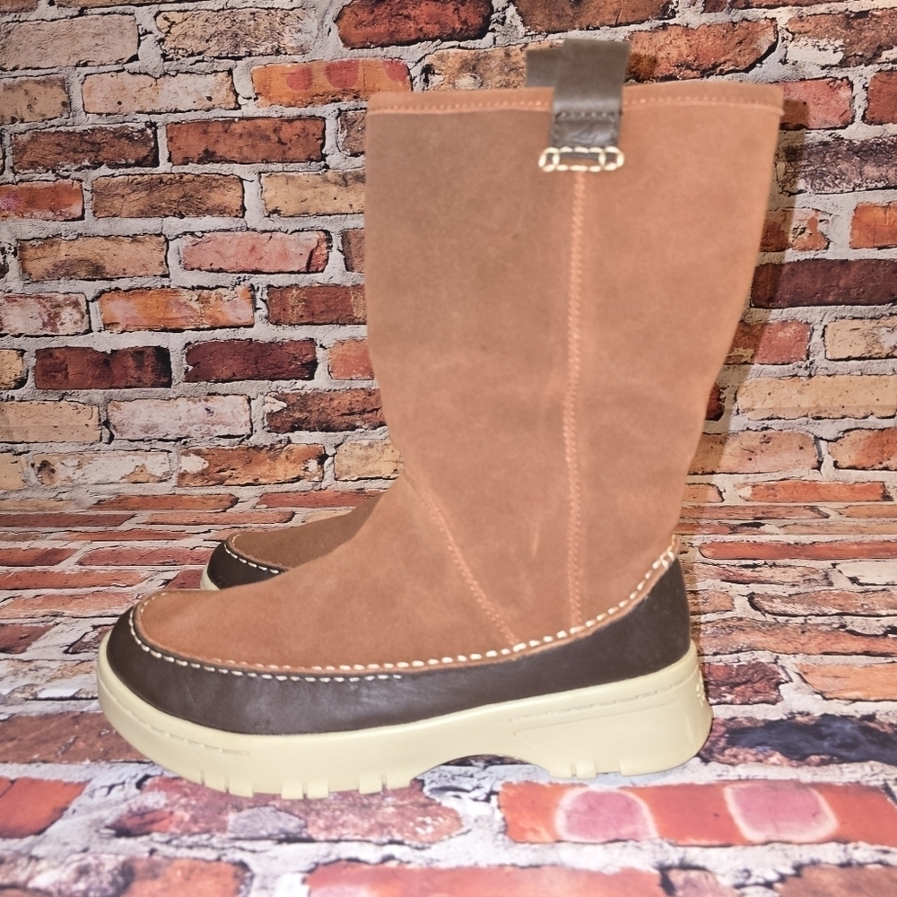 Sperry Keelan Rust Suede Pulll On  Winter Boots Size 7.5M - Picture 2 of 9